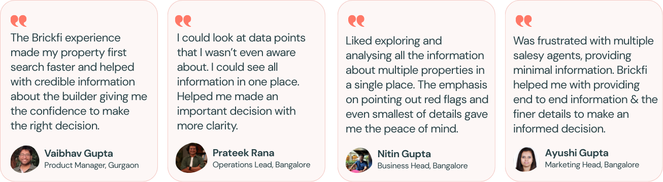 Testimonials from Brickfi Customers